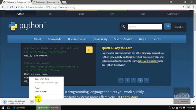 01 Installing Python 3.6.5 | Tamil смотреть онлайн
