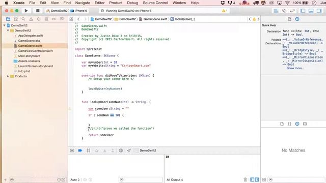 Swift 2.0 Basics Tutorials p2 Functions Parameters and Returning Values HD смотреть онлайн