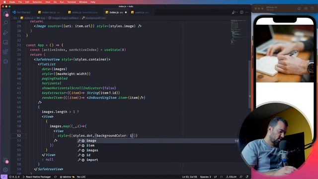Image Slider em React Native смотреть онлайн