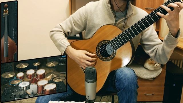 Roland Dyens: Tango en Skai (Ample Bass Upright, Superior Drummer) смотреть онлайн