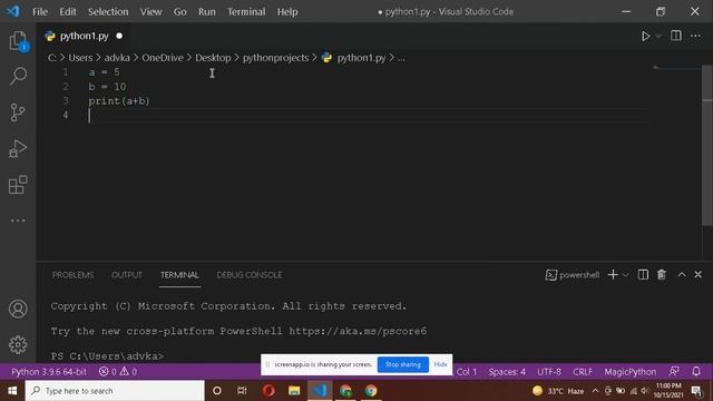 Your first python program vid 3 How to print use print command смотреть онлайн