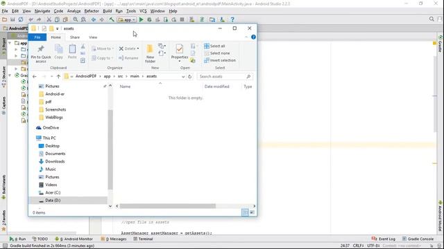 Create assets folder in Android Studio, and copy file into. смотреть онлайн