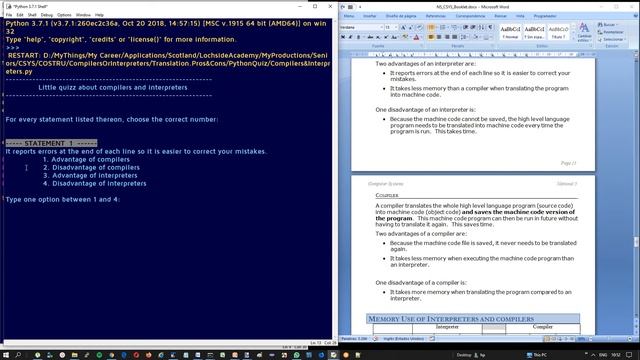 Compilers & Interpreters Quiz Assignment (Python version) смотреть онлайн