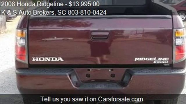 2008 Honda Ridgeline RTL 4x4 Pickup Crew Cab For Sale In For