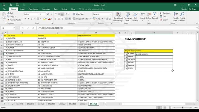 Fungsi rumus VLOOKUP di microsoft excel CARA BELAJAR #049 смотреть онлайн