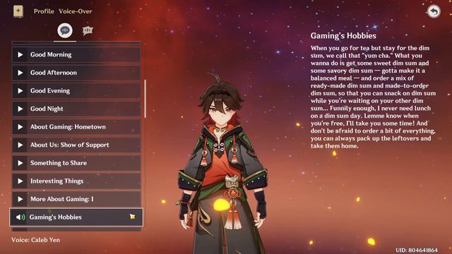 English Gaming Voice Lines By Caleb Yen - Genshin Impact