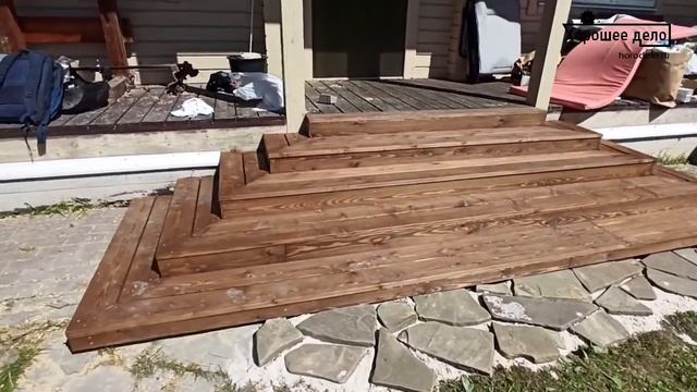 Ступени из лиственницы смотреть онлайн