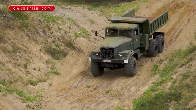 Самосвал КрАЗ 255 (лаптёжник) в карьере. смотреть онлайн