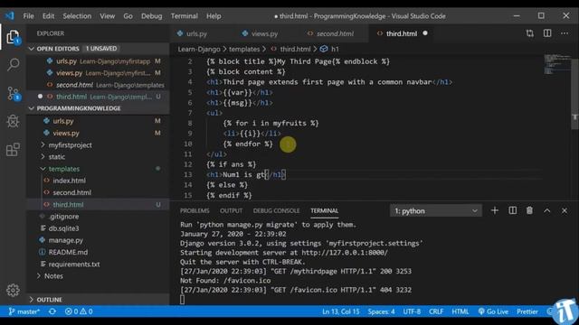 Python Website With Django - Part 1 (Tutorial 1-8) смотреть онлайн