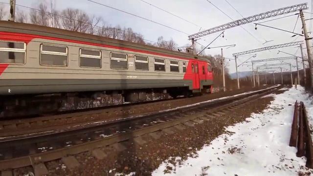 Зимнее ведро. ЭР9МК-578 сообщением Партизанск-Владивосток смотреть онлайн