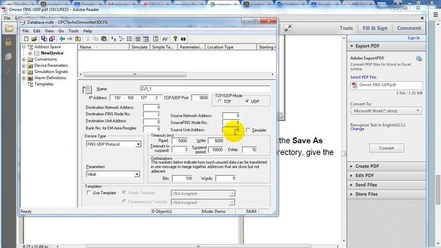 OPC ServerสำหรับOmron Ethernet (FIN UDP Ethernet) смотреть онлайн