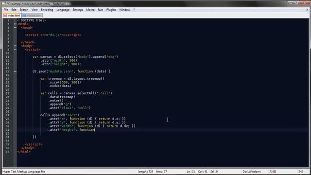 D3.js tutorial - 19 - The Treemap Layout смотреть онлайн