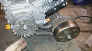 Вариатор от скутера Suzuki address 110 сс. на двигатель от мотоблока.