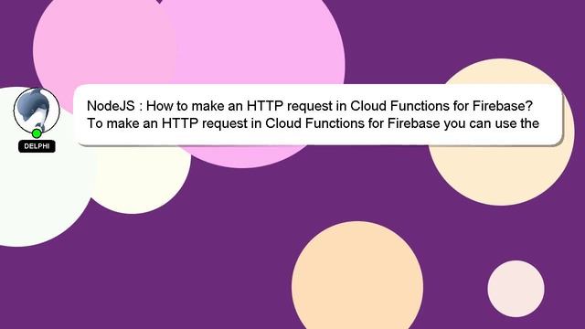NodeJS : How to make an HTTP request in Cloud Functions for Firebase? смотреть онлайн