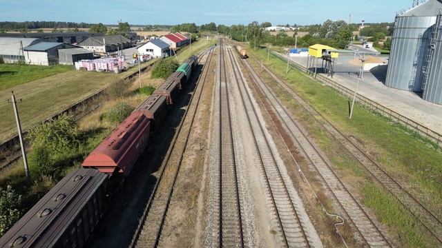 Тепловоз М62-1039 на ст. Салдус / M62-1039 at Saldus station смотреть онлайн