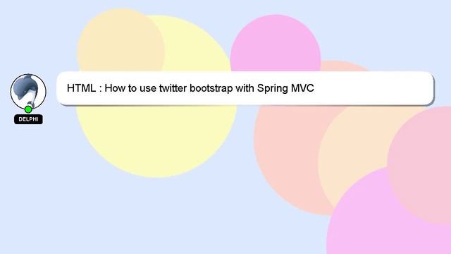 HTML : How to use twitter bootstrap with Spring MVC смотреть онлайн