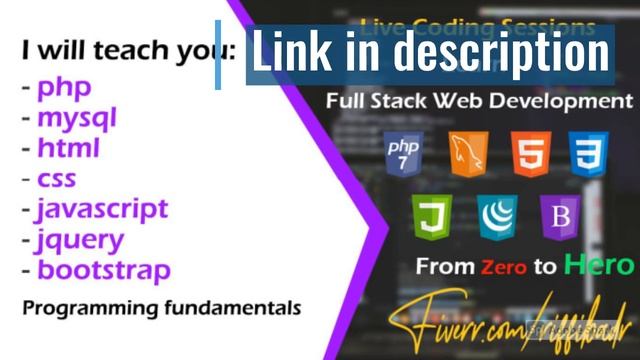 I will teach you php,mysql,html,css,javascript,jquery,bootstrap, live coding sessions смотреть онлайн