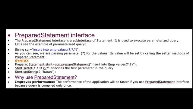 Statement vs PreparedStatement смотреть онлайн