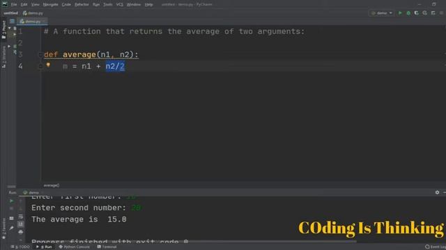 Sum of two numbers using functions and average two numbers - Python Programming смотреть онлайн