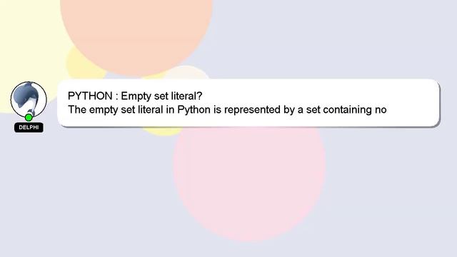 PYTHON : Empty set literal? смотреть онлайн