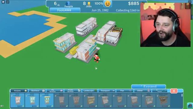 Building A HUGE TOWN In ROBLOX TINY TOWN TYCOON