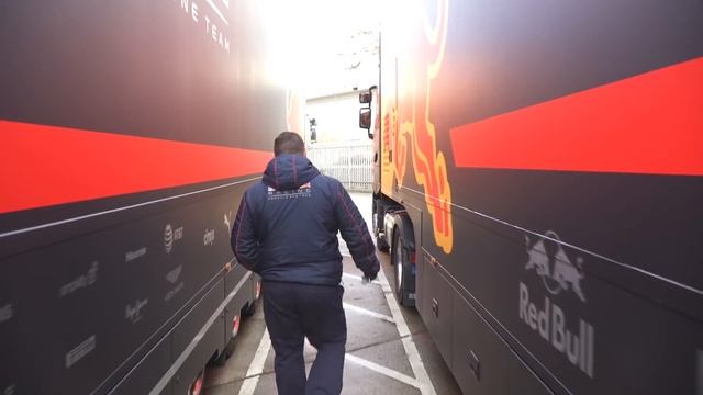 Red Bull Racing Trucks. Packed up and heading to Formula One's first test in Barcelona смотреть онлайн