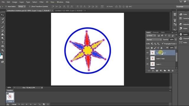 How to create a rotating animation GIF using Photoshop [Tutorials] смотреть онлайн