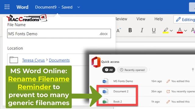 How to Rename a File in Microsoft Word Online смотреть онлайн