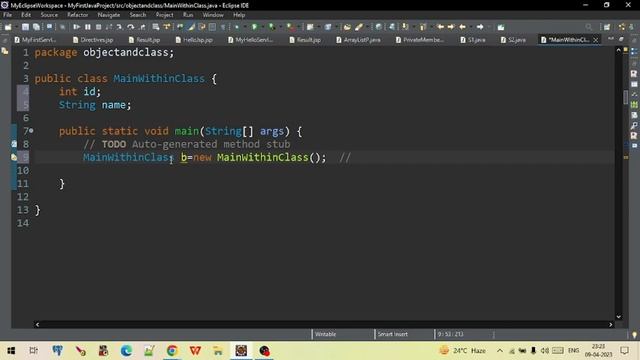 Main Method In Same Class | Java Program | Hindi(Hinglish) смотреть онлайн