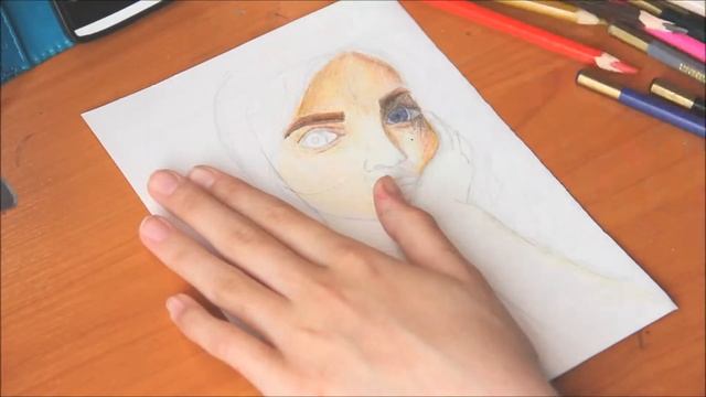 Процесс рисования №5./ Портрет Алины Солоповой. смотреть онлайн