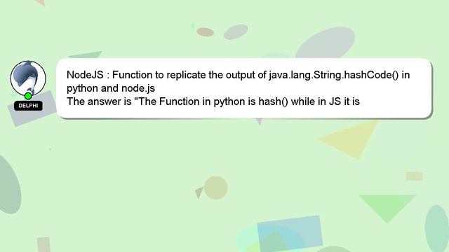 NodeJS : Function to replicate the output of java.lang.String.hashCode() in python and node.js смотреть онлайн