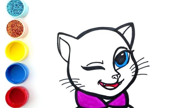 Talking Tom Heroes Drawing and Painting for Kids | Talking Angela смотреть онлайн