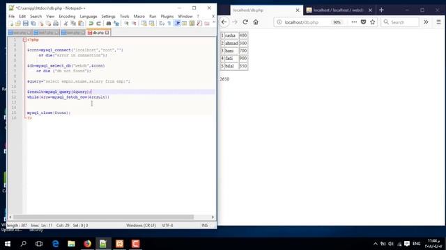 Web-2 (18) || Database Code In PHP (Part 2) смотреть онлайн