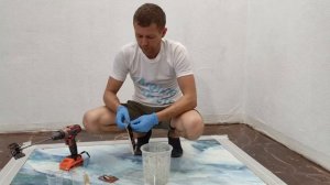 Пол из эпоксидной смолы. Как отсечь и продолжить заливку на следующий день. Набор №31.