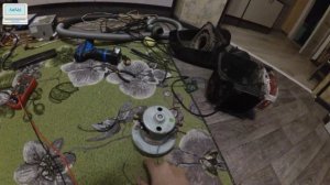 Пылесос Electrolux ZSC69FD2 не включается, разборка / замена двигателя V1J-PY32-5, щетки, якорь