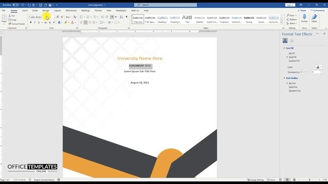 How to do a Cover Page Design for Assignment in MS Word | DIY - Microsoft Word Tutorial смотреть онлайн