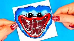 Поппи ПлейТайм с Хагги Вагги! Бесконечный Антистресс-трансформер из бумаги Diy Poppy Playtime