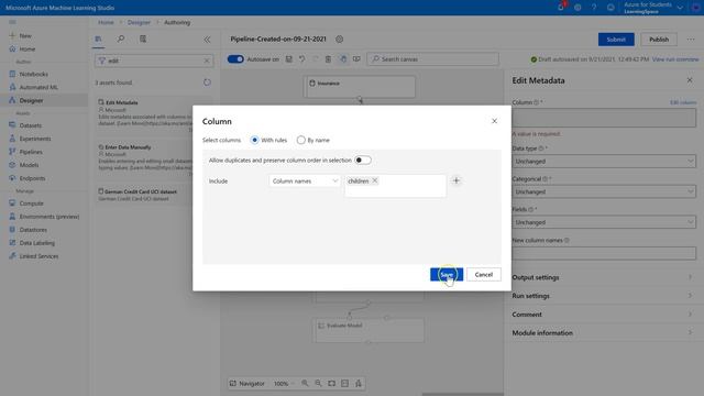 New Azure ML Studio: Edit meta data, convert ordinal to categorical смотреть онлайн