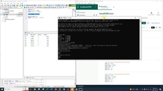20230401 빅데이터와 NoSQL 11 MongoDB vs RDBMS 삭제 смотреть онлайн