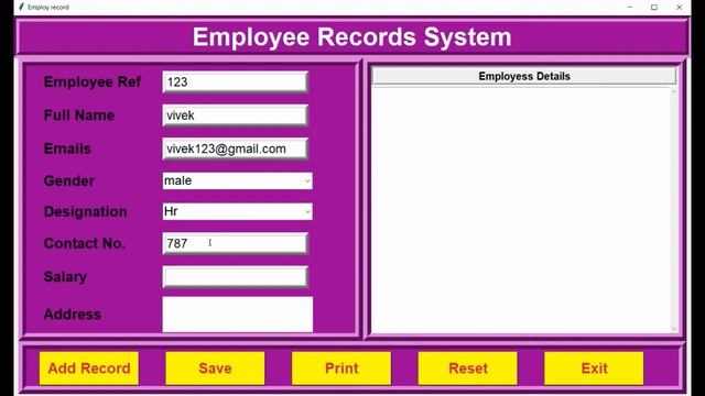 An Overview of Employee Records system in tkinter || employee record management system in python смотреть онлайн