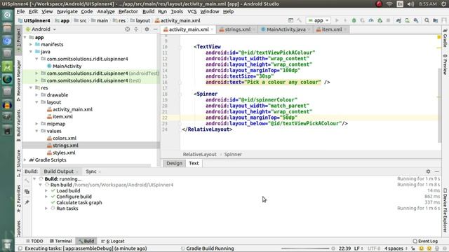 8-years-old Ridit showing how to program Spinner UI Control in Android смотреть онлайн