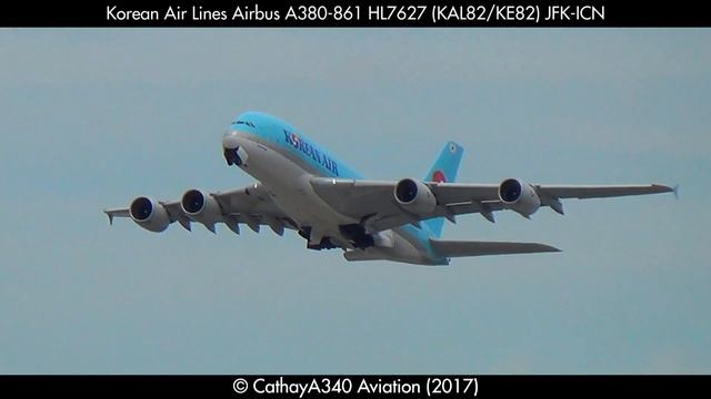 Korean Air AIRBUS A380! POWERFUL Takeoff at New York JFK Int'l Airport [Full HD] смотреть онлайн