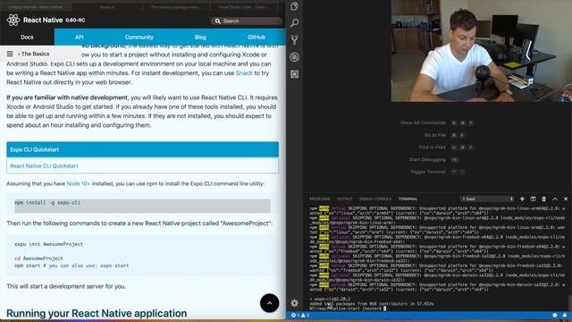 React Native/Expo Hello World walk-through... Tips and Tricks смотреть онлайн