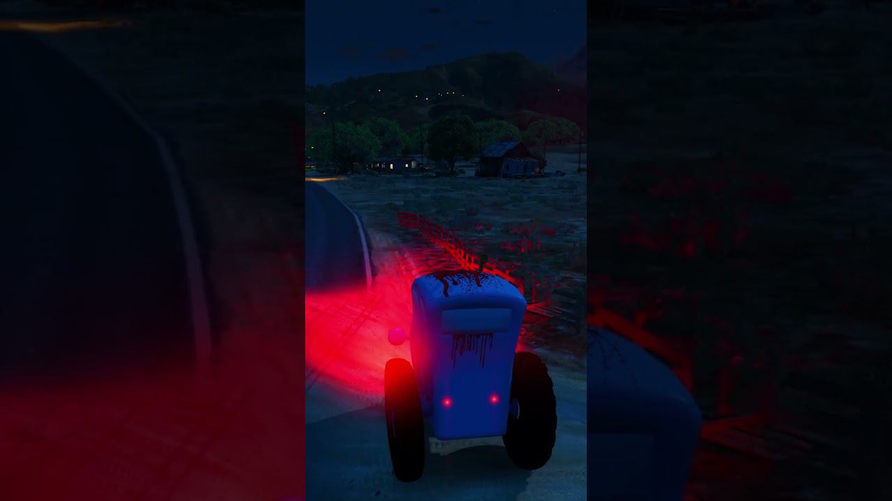 РАЙЛЮХА катается за КОШМАРНОГО СИНЕГО ТРАКТОРА в ГТА 5 Моды! смотреть онлайн