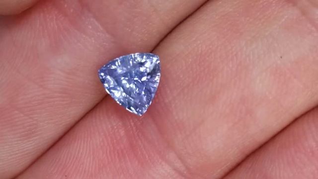 Trillion Cut Sri Lanka lavender blue sapphire 1.45 carats 7 mm смотреть онлайн
