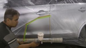 Покраска  двери серебром с помощью перехода.