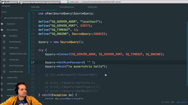 Daily Code #43 - Talking to Minecraft With PHP (Part 1) смотреть онлайн