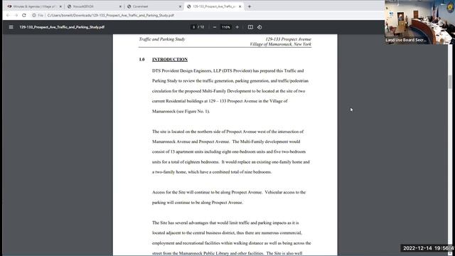Village of Mamaroneck Planning Board Meeting Dec 14, 2022 смотреть онлайн