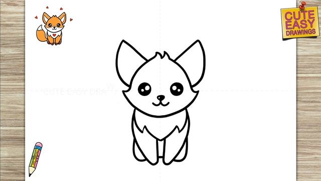 How to Draw Cute FOX Easy | Fox Drawing for beginners Easy step by Step смотреть онлайн