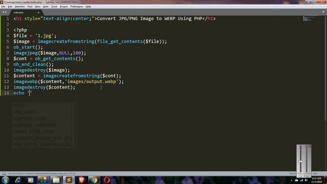 Convert JPG/PNG Image to WEBP Using PHP смотреть онлайн